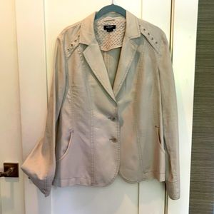 Pale grey OLSEN Linen blazer
